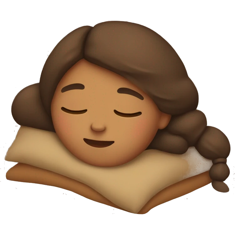 brown cozy girl sleeping  emoji
