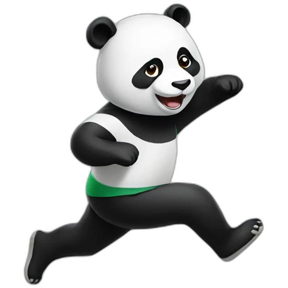 Running panda emoji