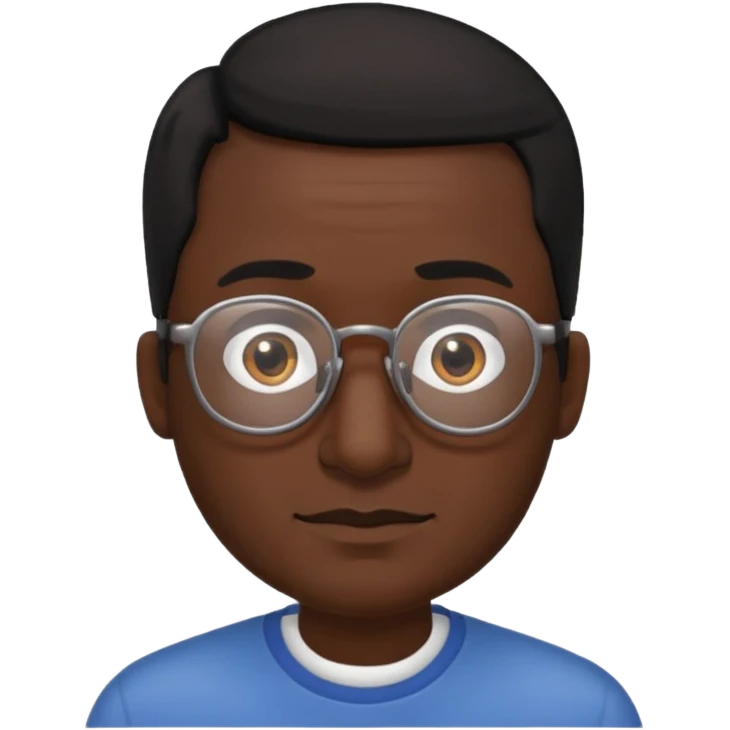 Emoli hombre con lentes poco cabello y nariz grande emoji