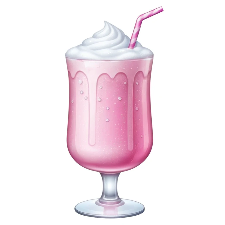 sabrina carpenter glittery pink drink with cold foam emoji