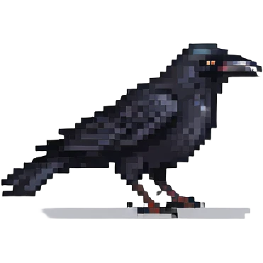 Crow with black feathers emoji