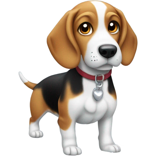 Beagle in the snow emoji