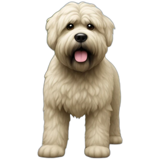 Bouvier bernoit sur un trottoir emoji