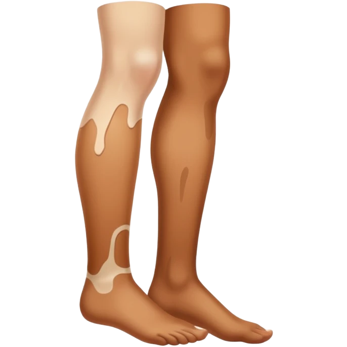 Vitiligo leg emoji