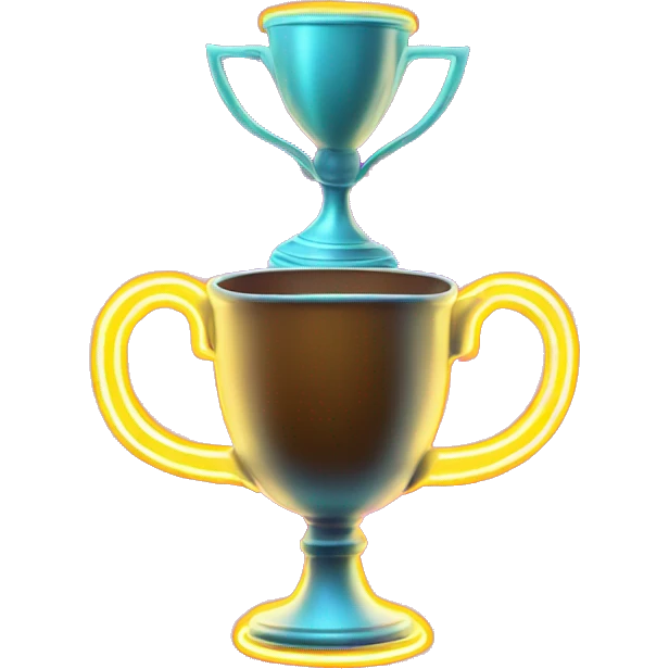 cup winner neon emoji