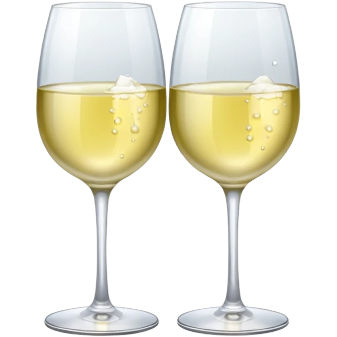 two glasses of white wine emoji