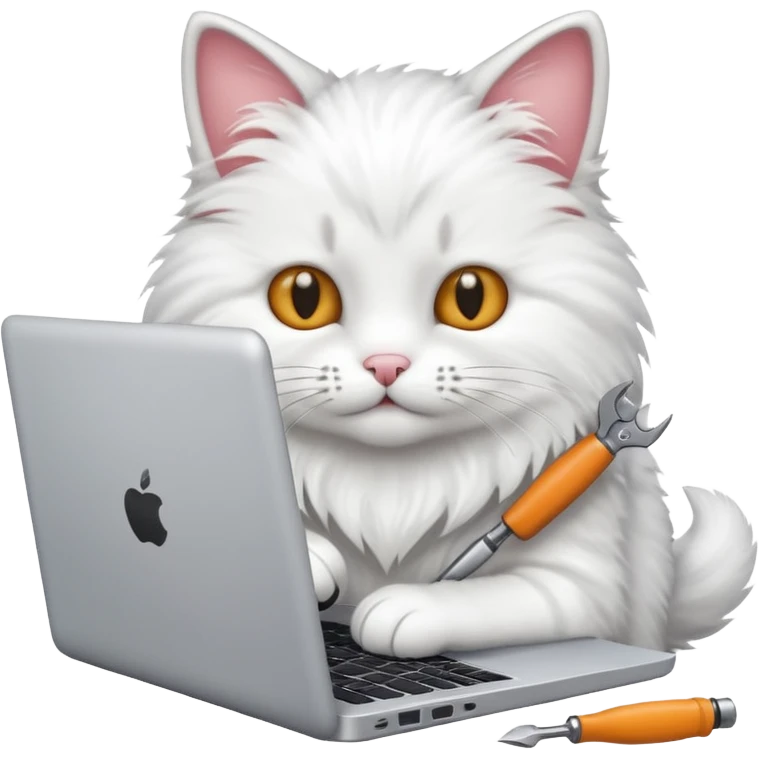 one cat repair windows laptop emoji