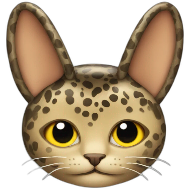 a snake with cat ears emoji