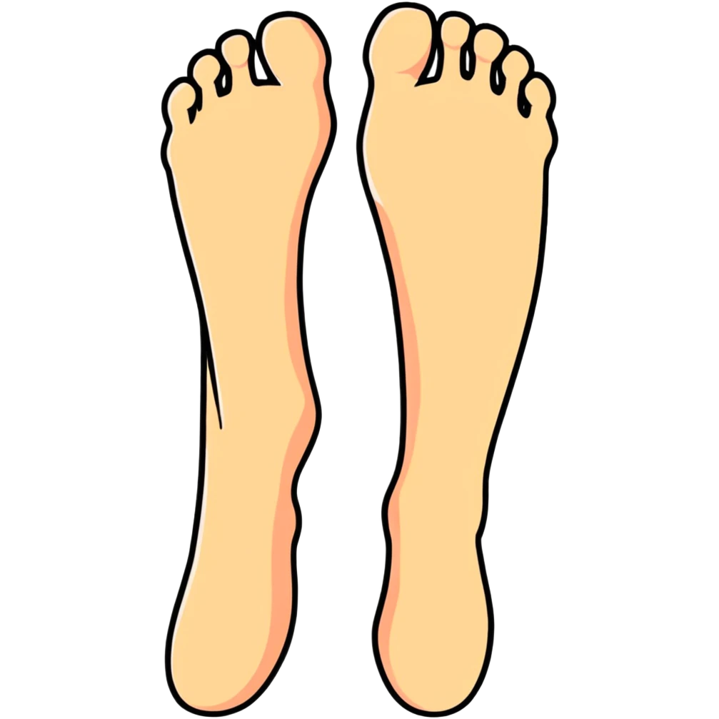 Cartoon leg and foot emoji