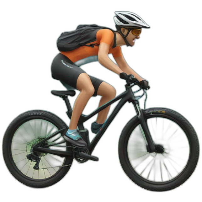 Sprinter van mountain bike emoji