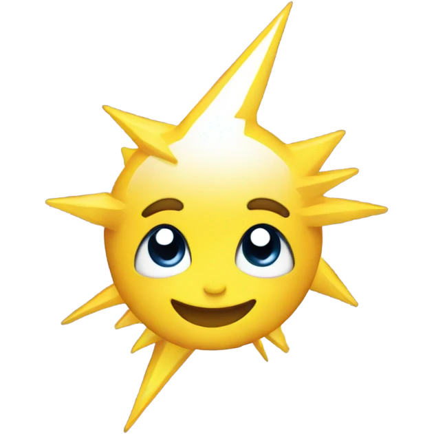 lightning with smiling face emoji