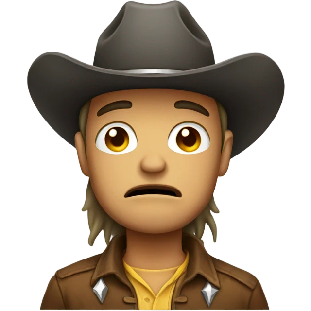 Crying cowboy  emoji