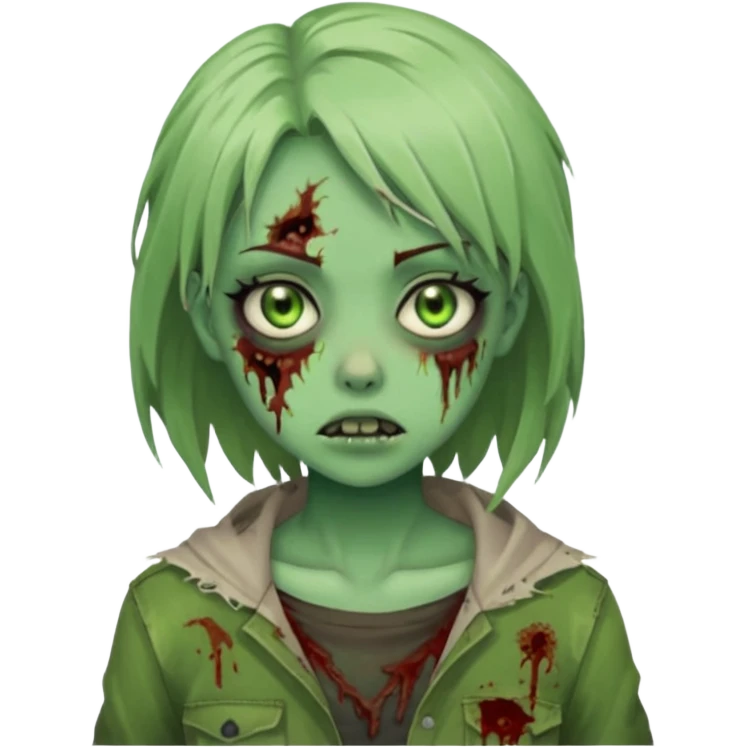 Anime Green ZombieGirl She/Her emoji