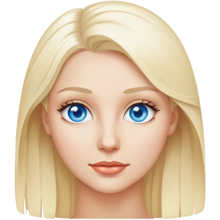White blonde with blue eyes with huge naked boobs emoji