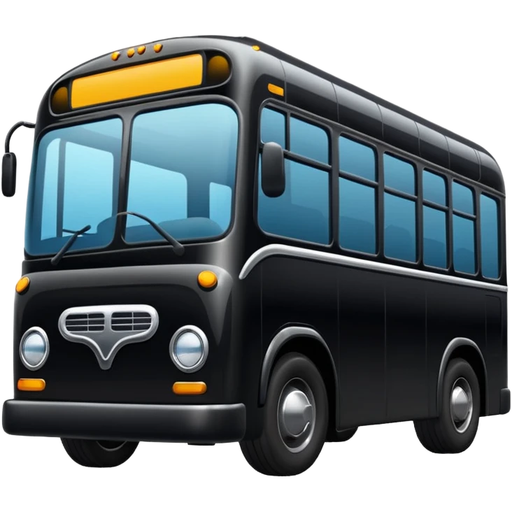 black bus  emoji