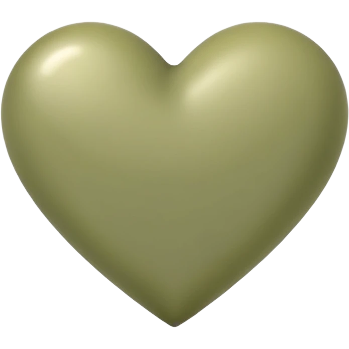 Pale olive aesthetic heart  emoji