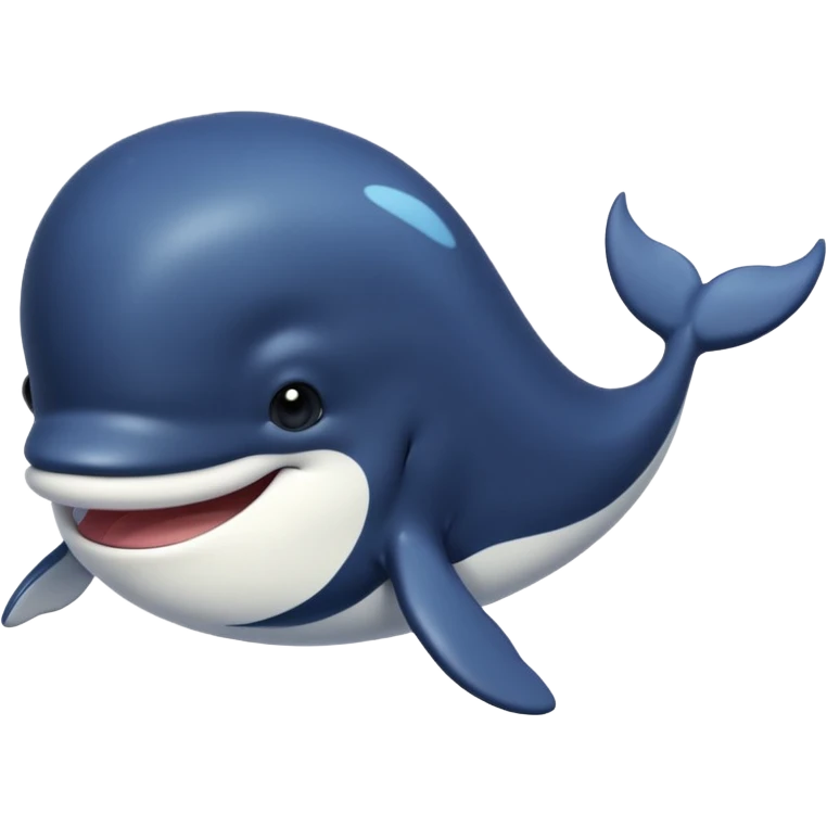 une baleine avec des cheveux noirs emoji