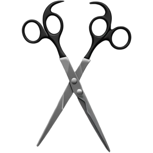 Black hairdressers scissor emoji