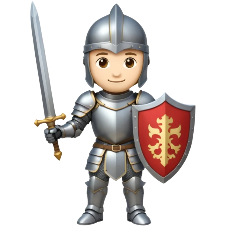 knight, no sword, chibi full body emoji
