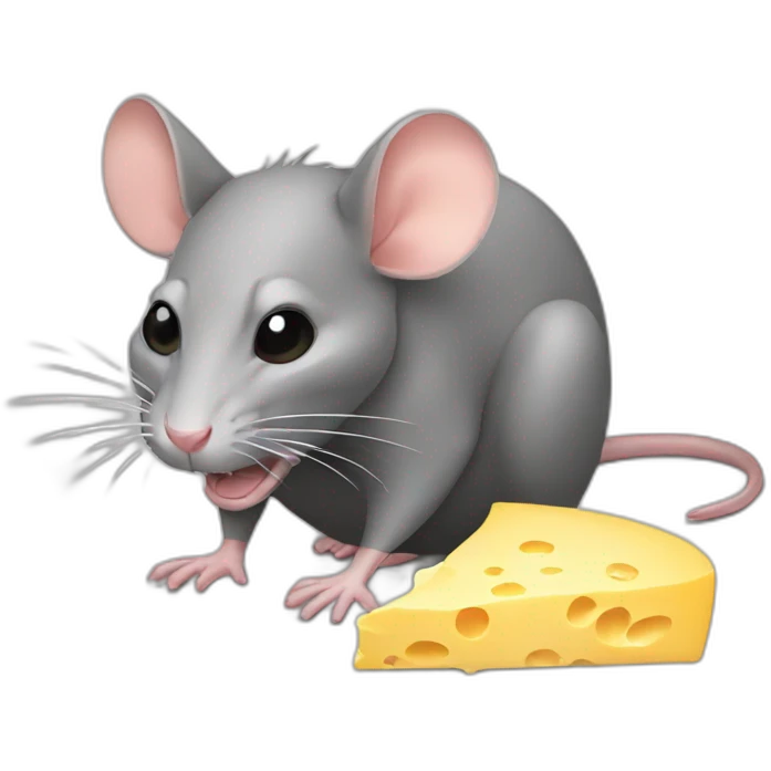 Rat eating cheese emoji