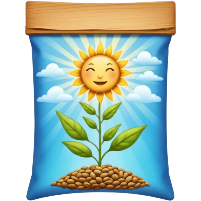 Sunbeam + seed pouch,Sky Gardener. emoji