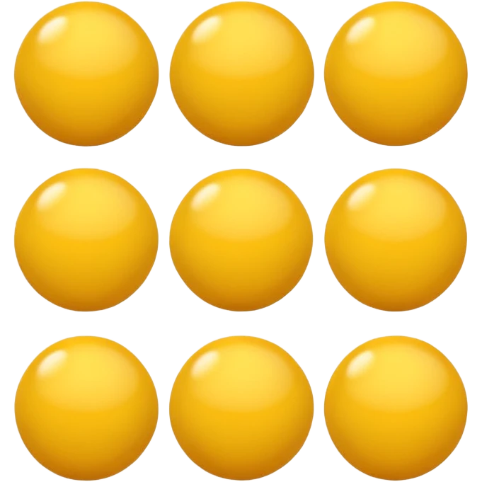 Shiny yellow balls without faces emoji