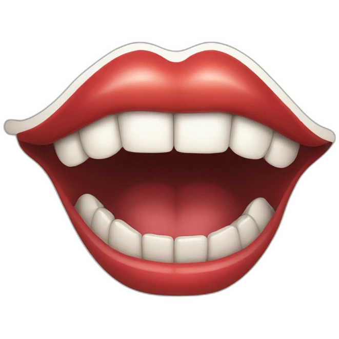 mouth wide open with lips beautiful (no nose) emoji