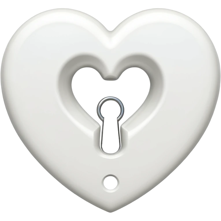 white heart with a keyhole emoji