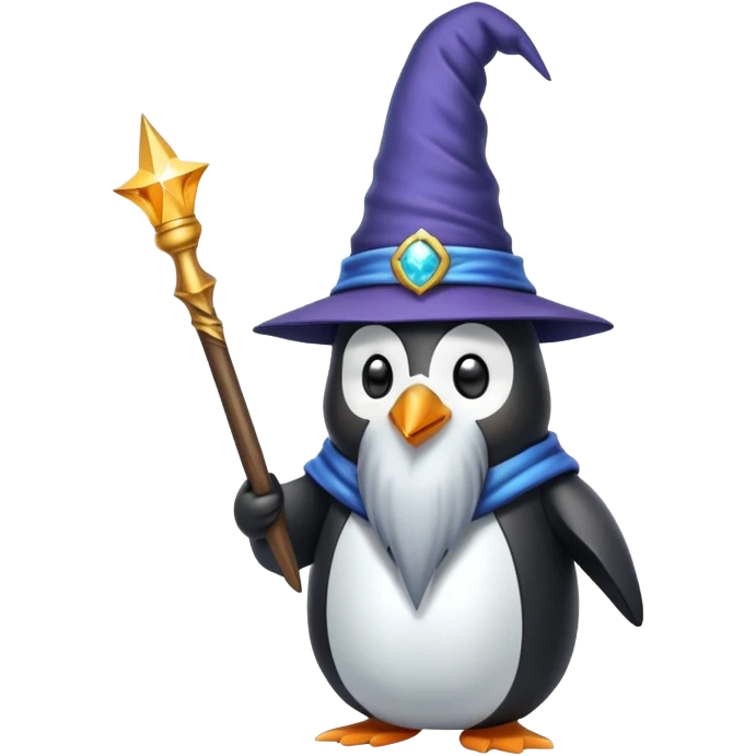 Penguin Wizard emoji