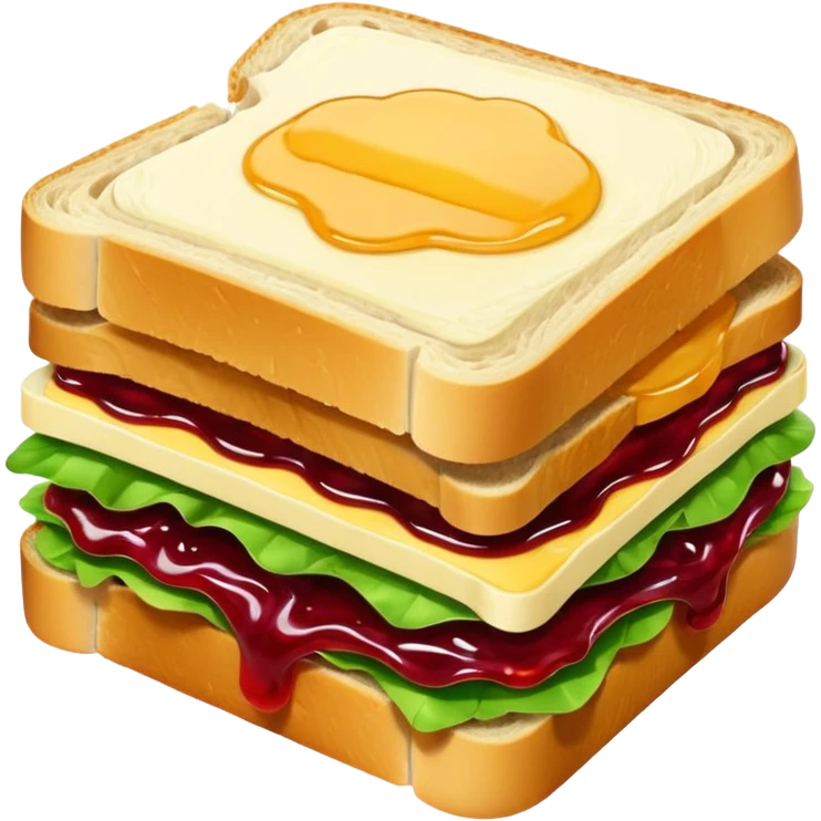 a sandwich with butter and jam emoji