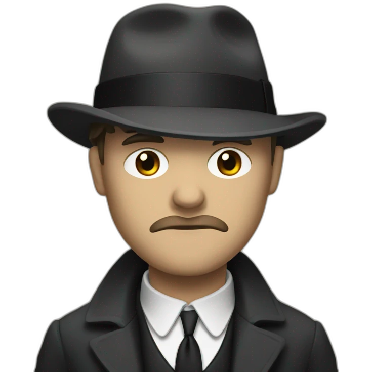 peaky blinder in the peak of depression emoji