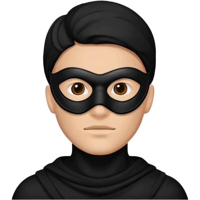 man in black masks emoji