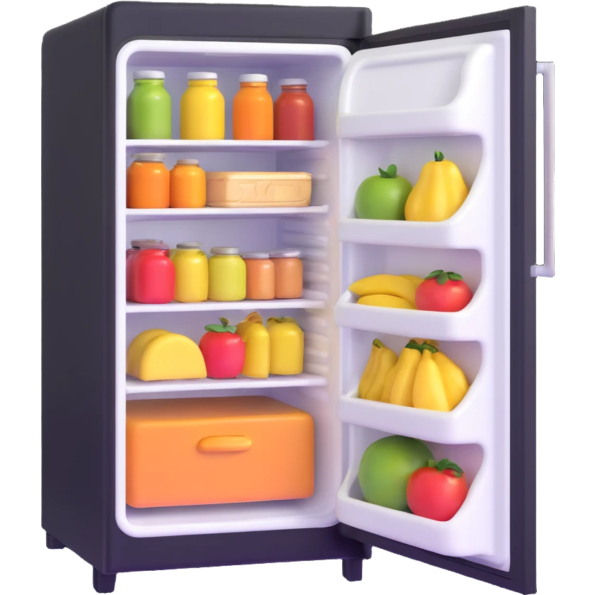 refrigerator with food inside emoji