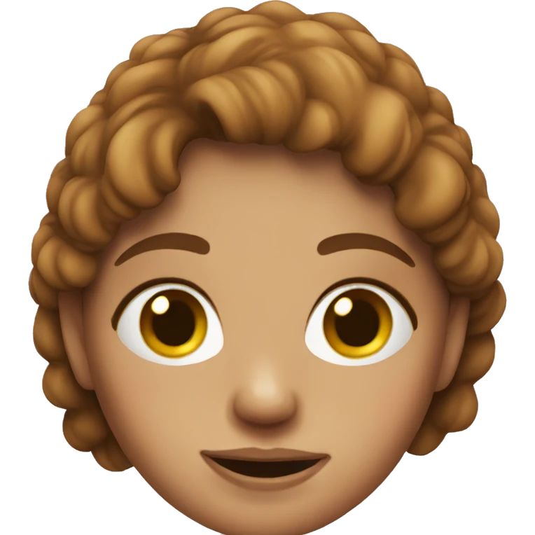 ugly girl with freckles with brown hair emoji