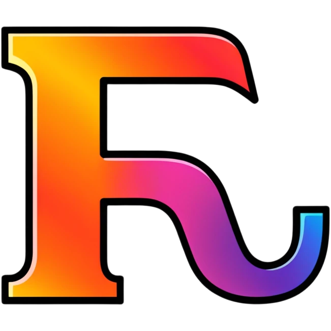 Colorful Gradient Alphabetical Letter “E” emoji