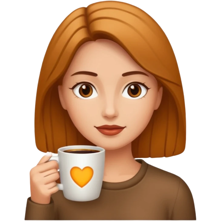 woman with coffee emoji