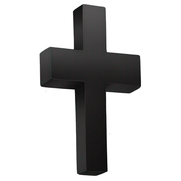 Simple black Christian cross emoji