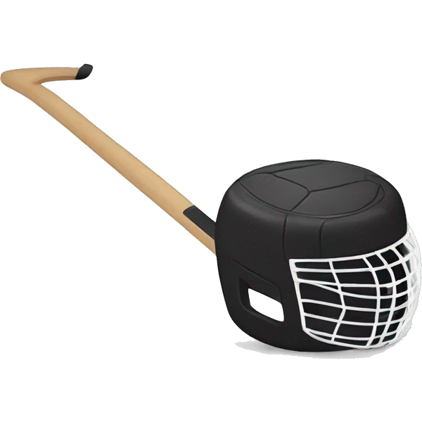 hockey stick and puck emoji