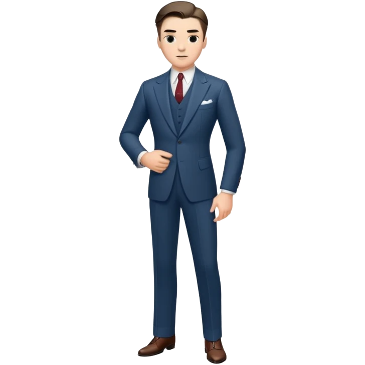 Tom Buchanan, full body, 1920s fashion, imposing stance, tailored suit, slick hair emoji