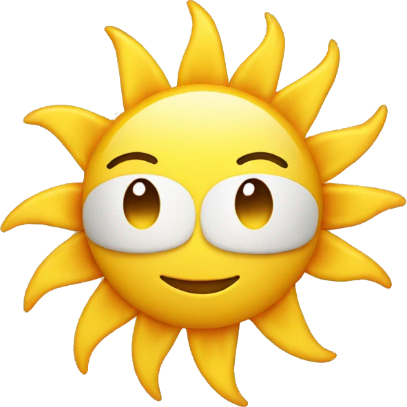 Sun smiling emoji