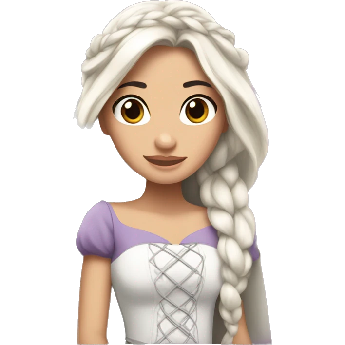 Disney Princess tangled white with black hair emoji