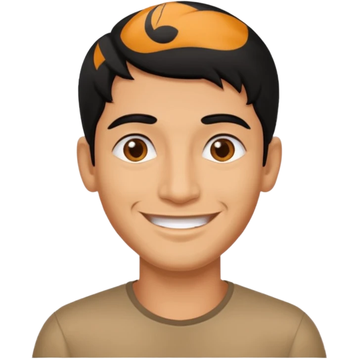 Indian fat guy south Indian black hair ,tan darker skin emoji