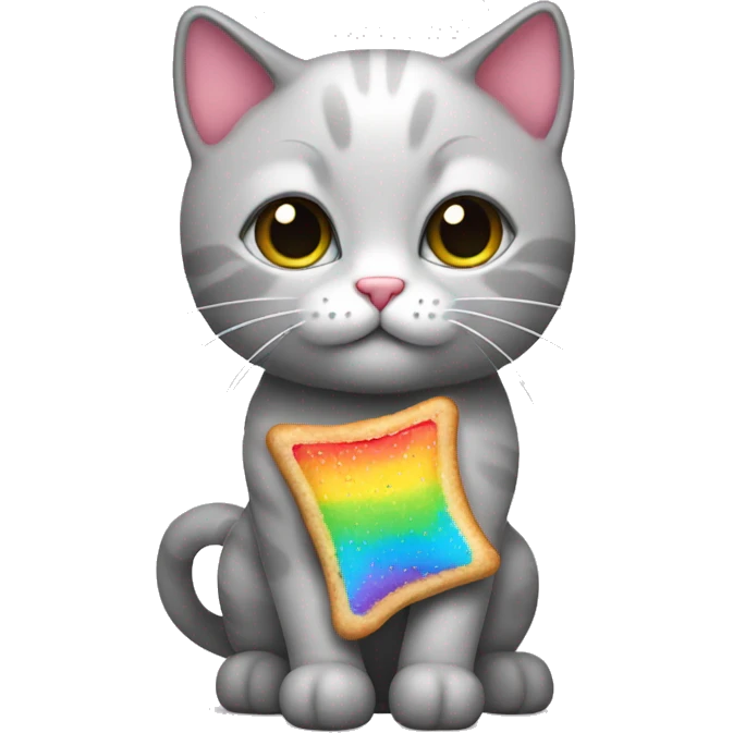 Rainbow poptart kitty emoji