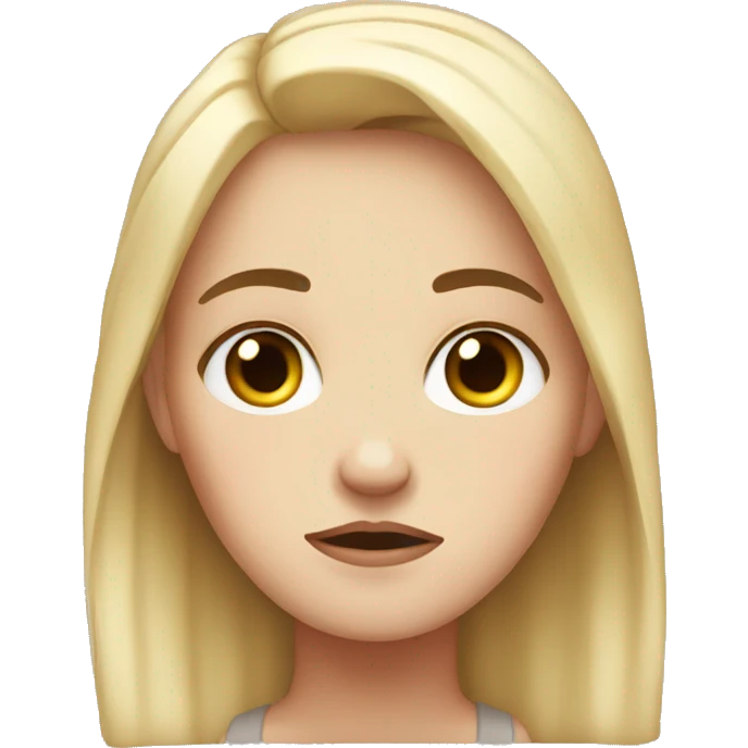 white girl sad emoji