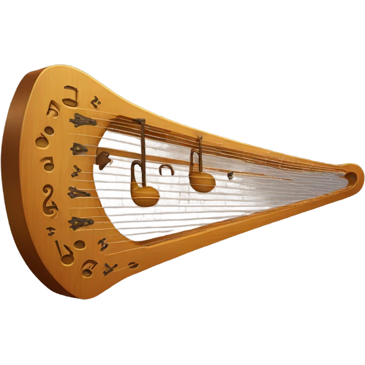 21 string harp lute emoji