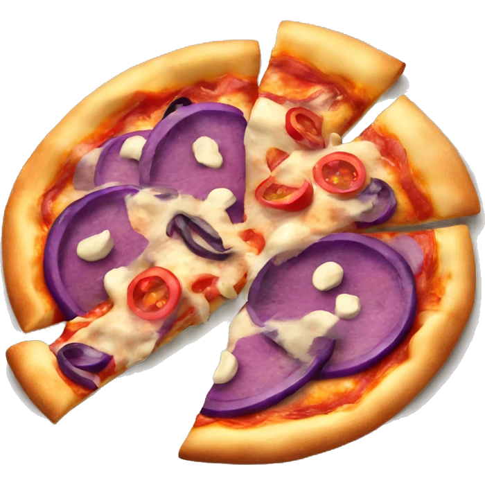 Pizza with purple pepperonis emoji