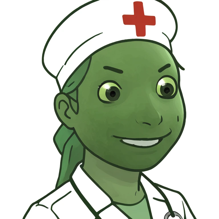 Gorgeous youn make nurse with elderly patient  emoji