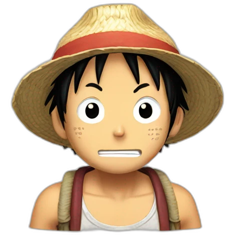 Luffy fatigué emoji