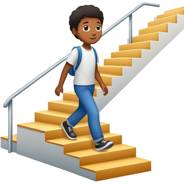 a person walking up the stairs emoji