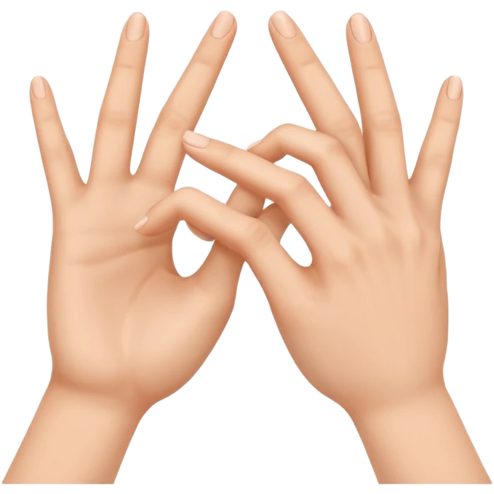 two hands making an M emoji